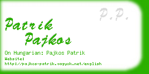 patrik pajkos business card